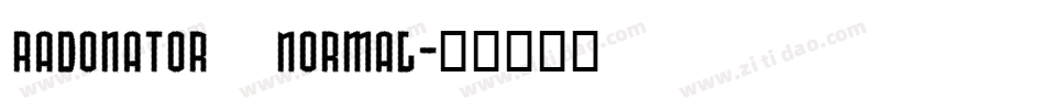 Radonator  Normal字体转换